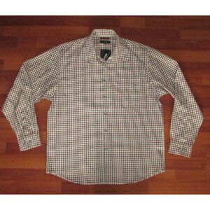 Hathaway Micro Fibre Suede Plaid Shirt - L - NEW